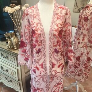 Floral Pink Kimono Robe